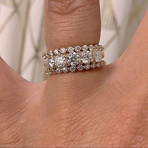 3 diamond stacking wedding bands!